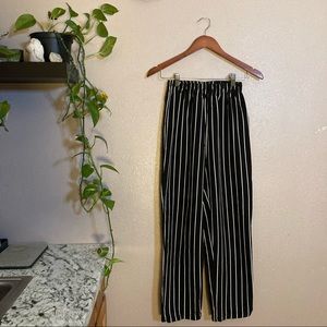 black & white striped pants